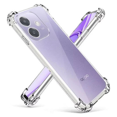 Накладка GETMAN посилені кути для Oppo A3 4G / A3x 4G/ A40m- прозорий Накладка GETMAN посилені кути для Oppo A3 4G / A3x 4G/ A40m- прозорий