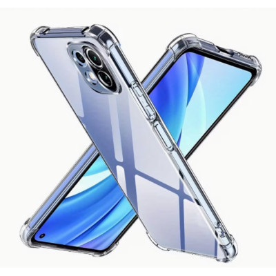 Накладка GETMAN посилені кути для Xiaomi Mi 11 Lite- прозорий Накладка GETMAN посилені кути для Xiaomi Mi 11 Lite- прозорий