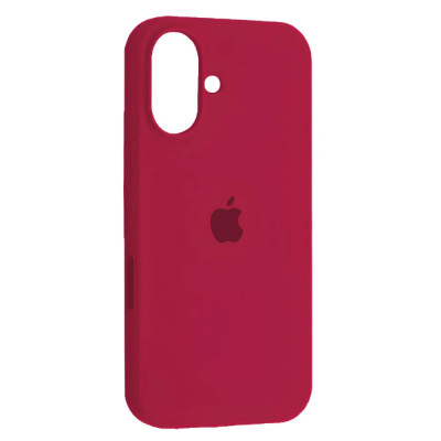 Накладка (з мікрофіброю) Silk Full Protective для iPhone 17- червона троянда