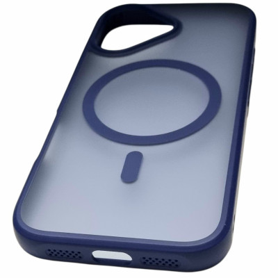 Накладка Matte Color with Magnetic для iPhone 17- темно-синій Накладка Matte Color with Magnetic для iPhone 17- темно-синій