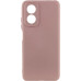 Накладка (з мікрофіброю) Silicone Cover Lakshmi Full Camera (A) для Oppo A17- рожевий пісок