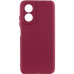 Накладка (з мікрофіброю) Silicone Cover Lakshmi Full Camera (A) для Oppo A17- марсала