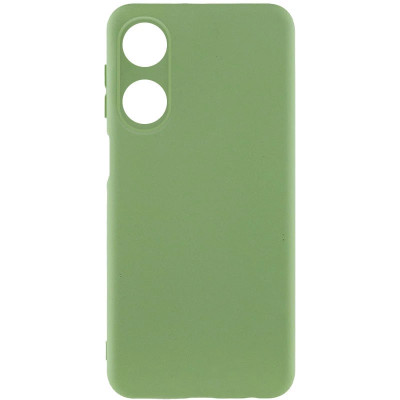 Накладка (з мікрофіброю) Silicone Cover Lakshmi Full Camera (A) для Oppo A38 / A18- фісташковий