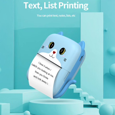 Дитячий термопринтер A8 Cat printer, bluetooth, синій Дитячий термопринтер A8 Cat printer, bluetooth, синій
