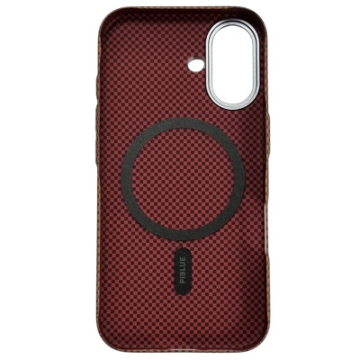 Накладка Piblue Magentic Magnetic (PL-99) Carbon nanofiber для iPhone 16- коричневий