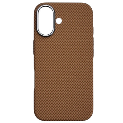Накладка Piblue Magentic Magnetic (PL-99) Carbon nanofiber для iPhone 16- коричневий
