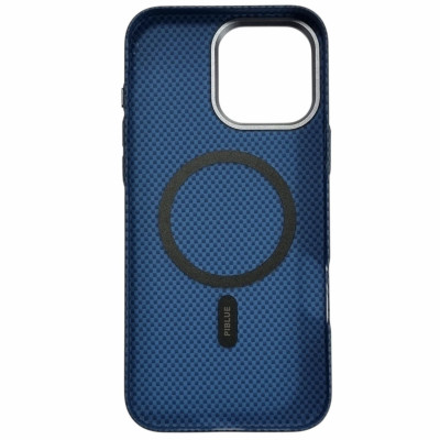 Накладка Piblue Magentic Magnetic (PL-99) Carbon nanofiber для iPhone 16 Pro- синій