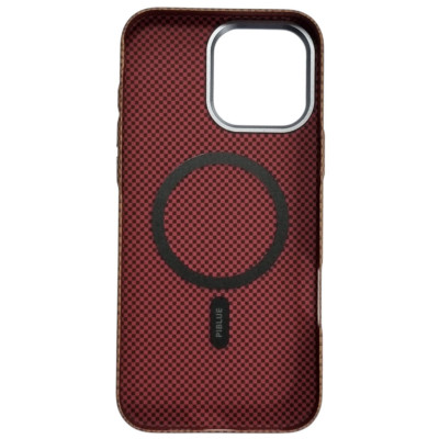 Накладка Piblue Magentic Magnetic (PL-99) Carbon nanofiber для iPhone 16 Pro Max- коричневий