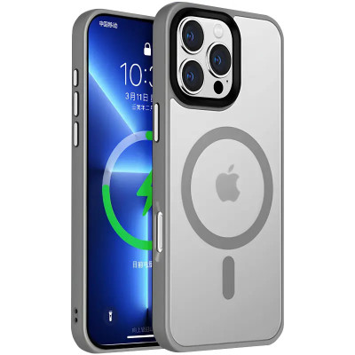 Накладка Piblue Magentic Magnetic (PL-52) для IPhone 16 Pro- сірий
