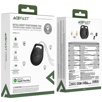 Трекер Acefast S2 Safe Tag (Black) Трекер Acefast S2 Safe Tag (Black)