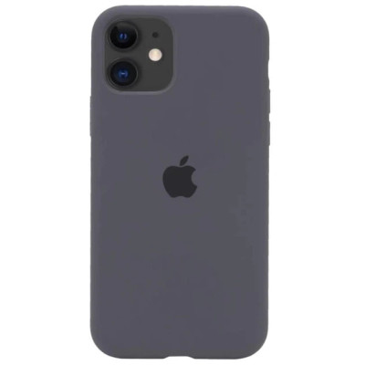 Накладка (з мікрофіброю) Silk with Magnetic для iPhone 11- темно-сірий