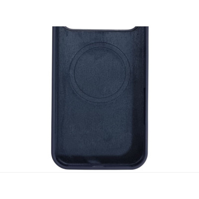 Накладка (з мікрофіброю) Silk with Magnetic для iPhone 11- темно-синій
