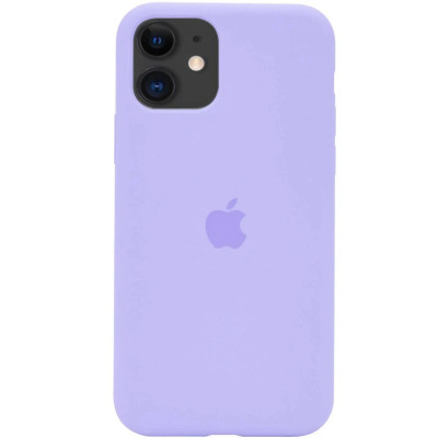 Накладка (з мікрофіброю) Silk with Magnetic для iPhone 11- бузковий