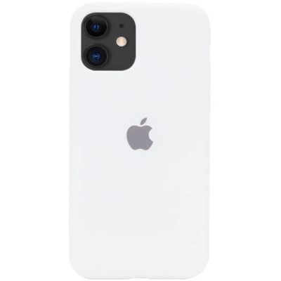 Накладка (з мікрофіброю) Silk with Magnetic для iPhone 11- білий