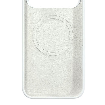 Накладка (з мікрофіброю) Silk with Magnetic для iPhone 11- білий