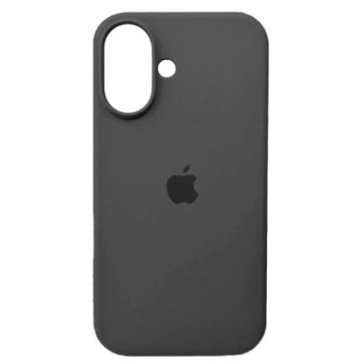 Накладка (з мікрофіброю) Silk with Magnetic для iPhone 17- темно-сірий