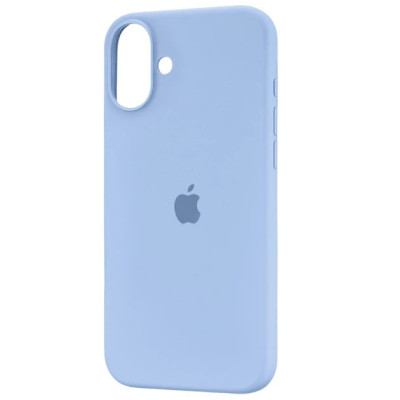 Накладка (з мікрофіброю) Silk with Magnetic для iPhone 17- бузково блакитний