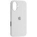 Накладка (з мікрофіброю) Silk with Magnetic для iPhone 17- білий