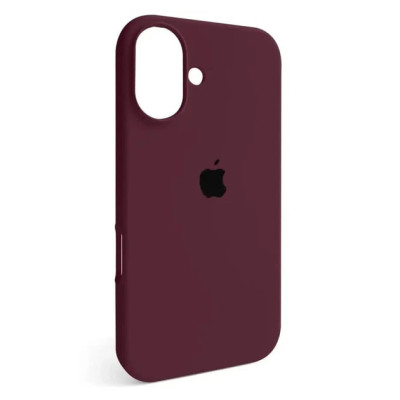 Накладка (з мікрофіброю) Silk with Magnetic для iPhone 17- сливовий