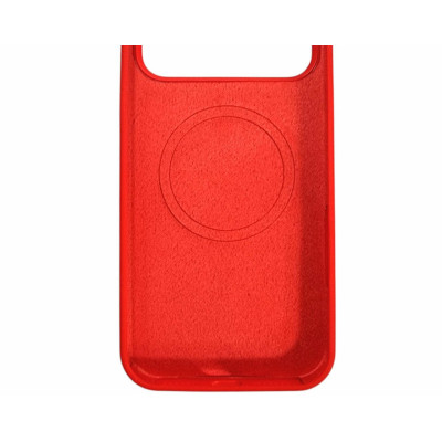 Накладка (з мікрофіброю) Silk with Magnetic для iPhone 17 Air- червоний