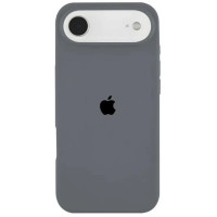 Накладка (з мікрофіброю) Silk with Magnetic для iPhone 17 Air- темно-сірий