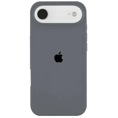 Накладка (з мікрофіброю) Silk with Magnetic для iPhone 17 Air- темно-сірий