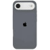 Накладка (з мікрофіброю) Silk with Magnetic для iPhone 17 Air- темно-сірий
