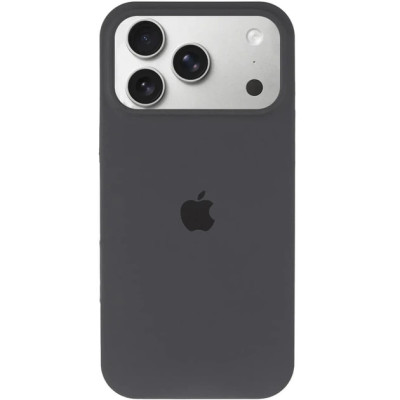 Накладка (з мікрофіброю) Silk with Magnetic для iPhone 17 Pro- темно-сірий