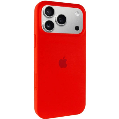 Накладка (з мікрофіброю) Silk with Magnetic для iPhone 17 Pro Max- червоний