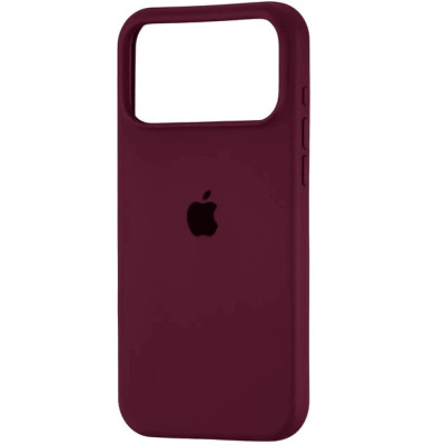 Накладка (з мікрофіброю) Silk with Magnetic для iPhone 17 Pro Max- сливовий