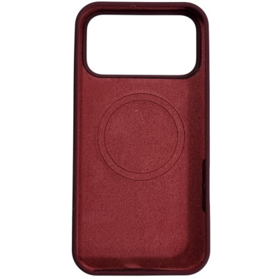 Накладка (з мікрофіброю) Silk with Magnetic для iPhone 17 Pro Max- сливовий