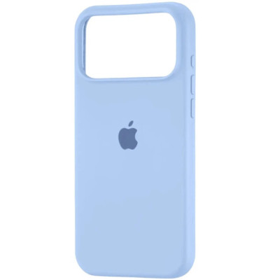 Накладка (з мікрофіброю) Silk with Magnetic для iPhone 17 Pro Max- бузково блакитний