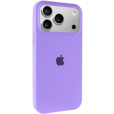 Накладка (з мікрофіброю) Silk with Magnetic для iPhone 17 Pro Max- бузковий