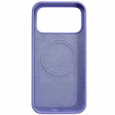 Накладка (з мікрофіброю) Silk with Magnetic для iPhone 17 Pro Max- бузковий