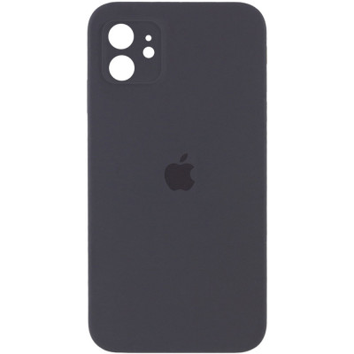 Накладка (з мікрофіброю) Silk Full Camera для iPhone 12- темно-сірий
