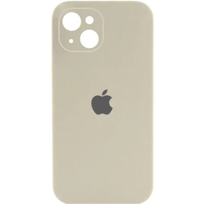 Накладка (з мікрофіброю) Silk Full Camera для iPhone 13- античний білий