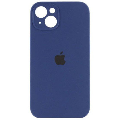Накладка (з мікрофіброю) Silk Full Camera для iPhone 13- синій