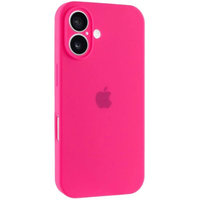 Накладка (з мікрофіброю) Silk Full Camera для iPhone 17- яскраво-рожевий