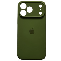 Накладка (з мікрофіброю) Silk Full Camera для iPhone 17 Pro Max- оливковий
