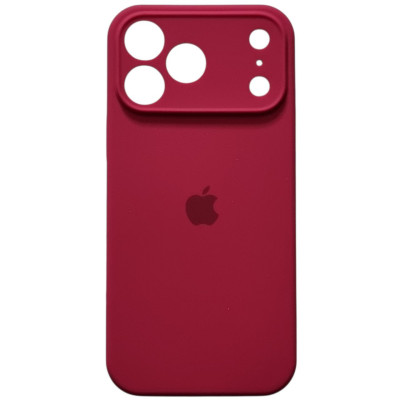 Накладка (з мікрофіброю) Silk Full Camera для iPhone 17 Pro Max- червона троянда