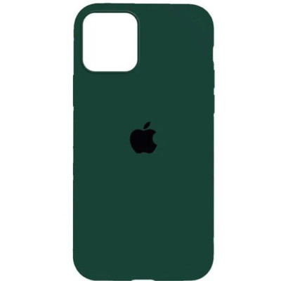 Накладка (з мікрофіброю) Silk Full Protective для iPhone 14- зелена трава