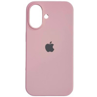 Накладка (з мікрофіброю) Silk Full Protective для iPhone 16 Plus- пастельно-рожевий