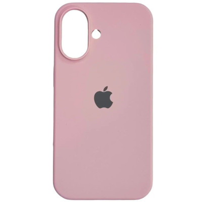 Накладка (з мікрофіброю) Silk Full Protective для iPhone 16 Plus- пастельно-рожевий
