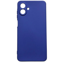 Накладка (з мікрофіброю) GETMAN Liquid Silk Full Camera для Samsung A07- синій