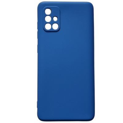 Накладка (з мікрофіброю) GETMAN Liquid Silk Full Camera для Samsung A71- королівський синій Накладка (з мікрофіброю) GETMAN Liquid Silk Full Camera для Samsung A71- королівський синій