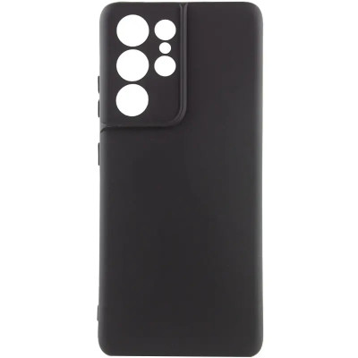 Накладка (з мікрофіброю) GETMAN Liquid Silk Full Camera для Samsung S22 Ultra- чорний