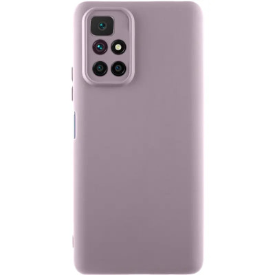 Накладка (з мікрофіброю) GETMAN Liquid Silk Full Camera для Xiaomi Redmi 10- пастельно-рожевий