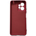 Накладка (з мікрофіброю) GETMAN Liquid Silk Full Camera для Xiaomi Redmi Note 12 4G- темно-червоний