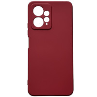 Накладка (з мікрофіброю) GETMAN Liquid Silk Full Camera для Xiaomi Redmi Note 12 4G- темно-червоний