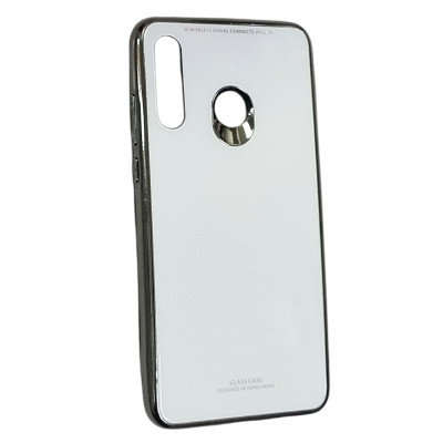 Накладка Glass з окантовкою для Huawei P30 Lite- білий